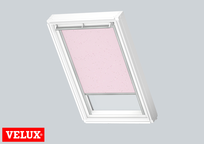 Childrens Roller (Blackout), 4659 Pink Stars - VELUX Loft Blind - Image 3